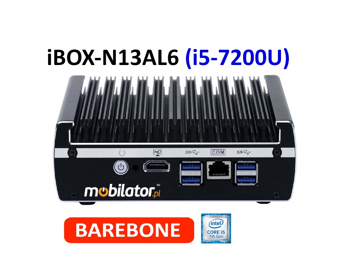  iBOX-N13AL6 (3865U) - Industrial Mini PC with fanless cooling system